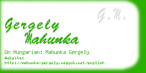 gergely mahunka business card